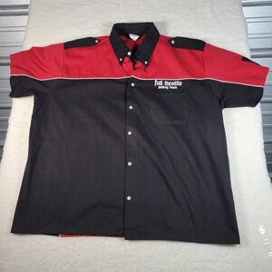 Speed Zone Race Gear Full Throttle Pulling Team Shirt Mens 2XL Red Black Racing